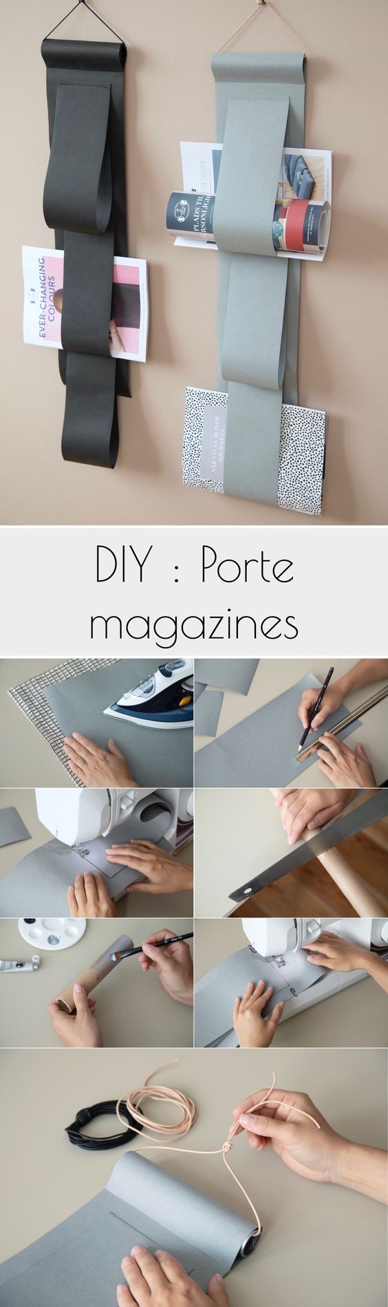 porte magazine en cuir à fabriquer soi-meme - blog décoration - clem around the corner