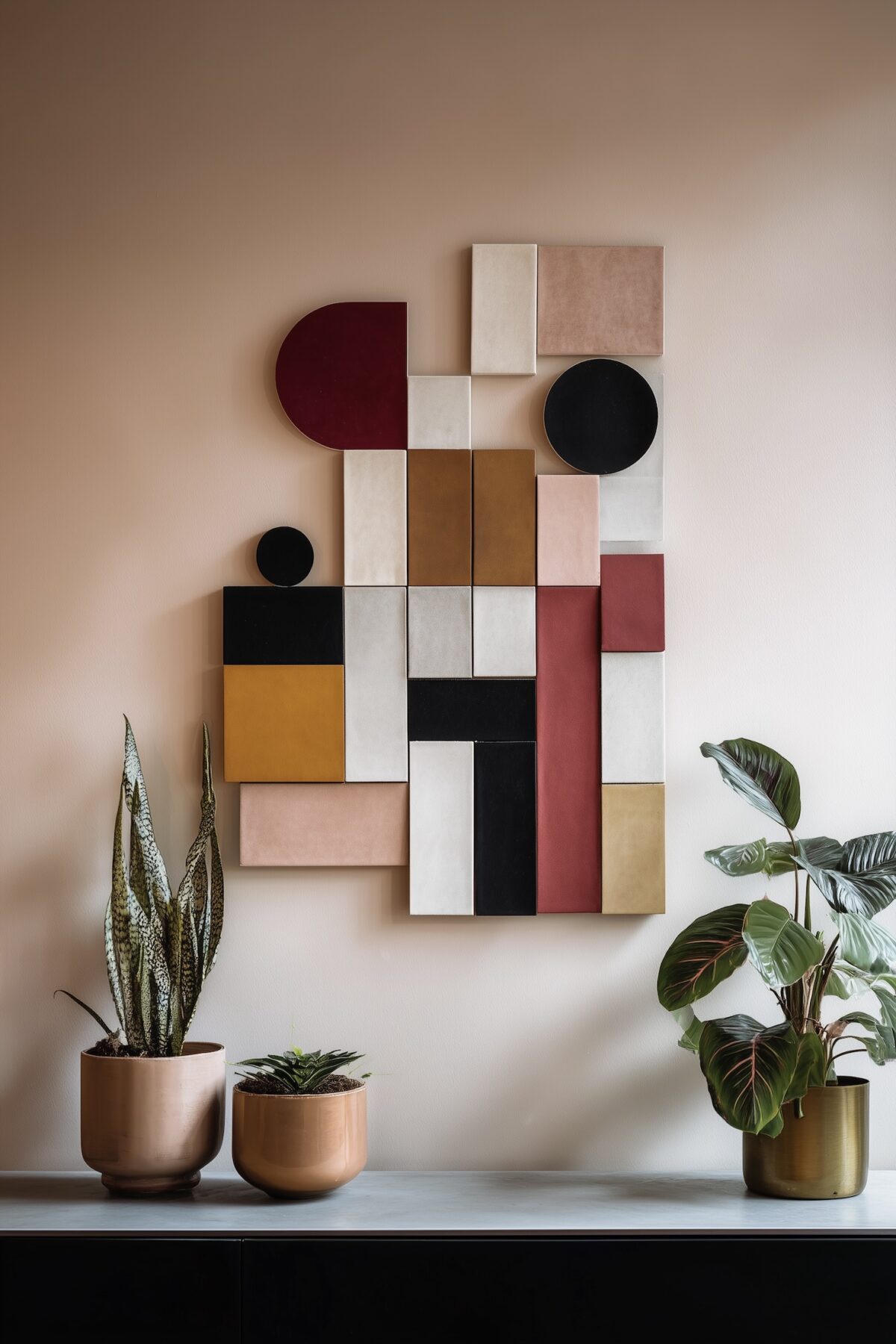 idée déco murale à faire soi-même chutes tissus