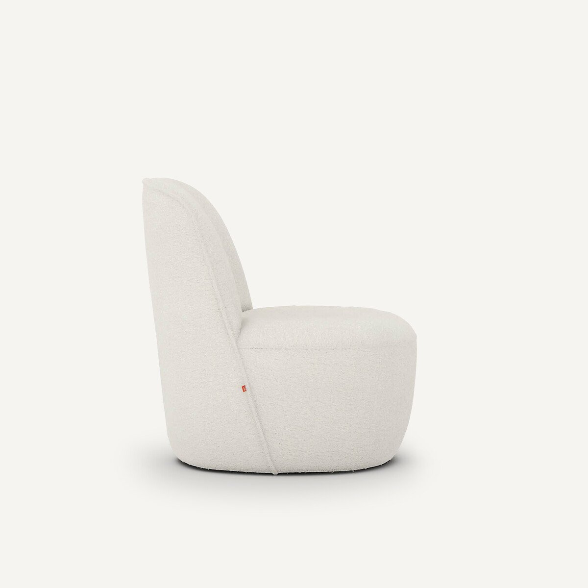 fauteuil bouclettes arrondi blanc design