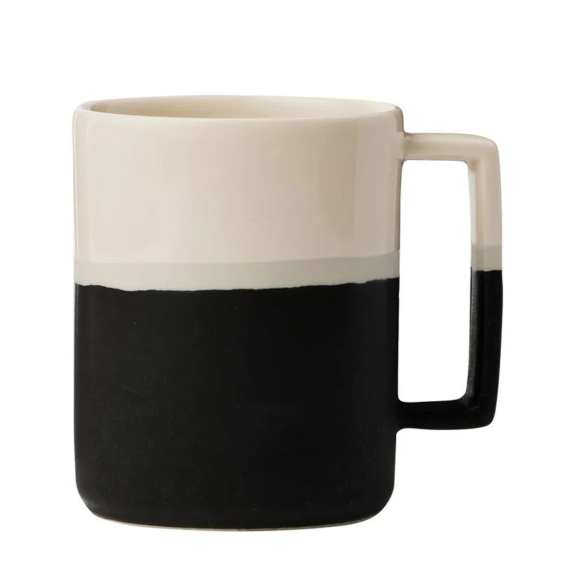 mug artisanat français noir blanc gris fait-main