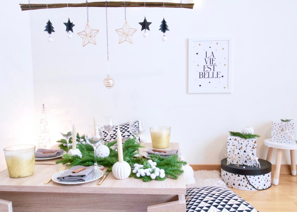 Inspiration déco table de Noël entre amis