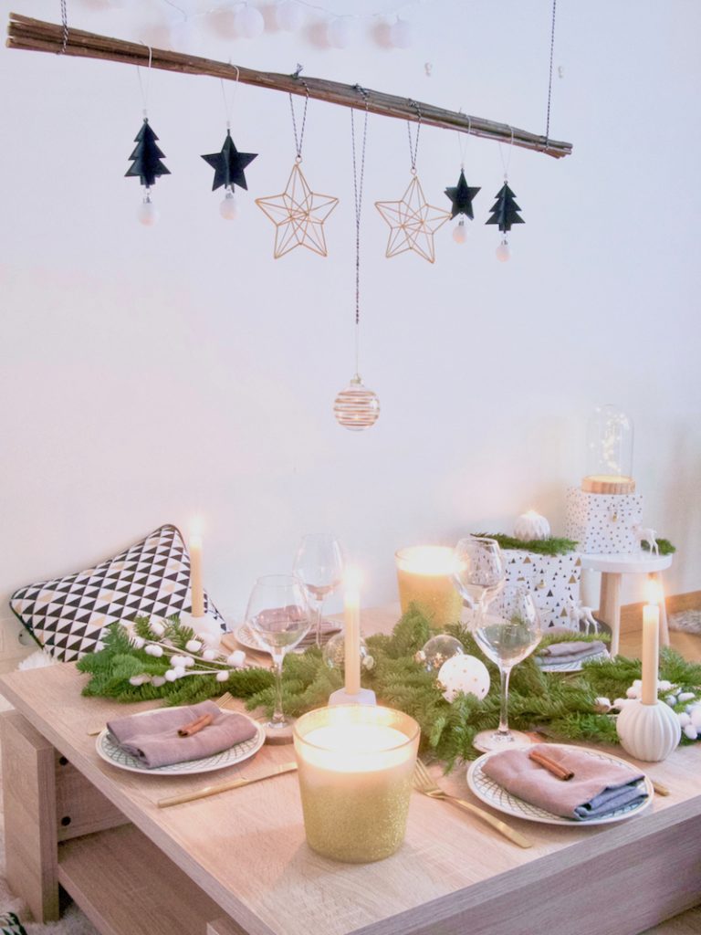 Inspiration déco table de Noël entre amis