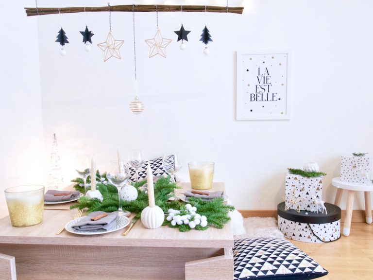 Inspiration déco table de Noël entre amis