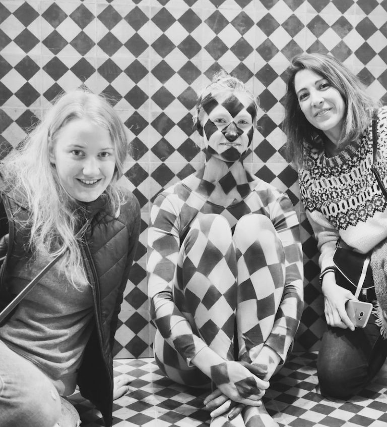 Domotex carrelage damier noir et blanc trompe oeil