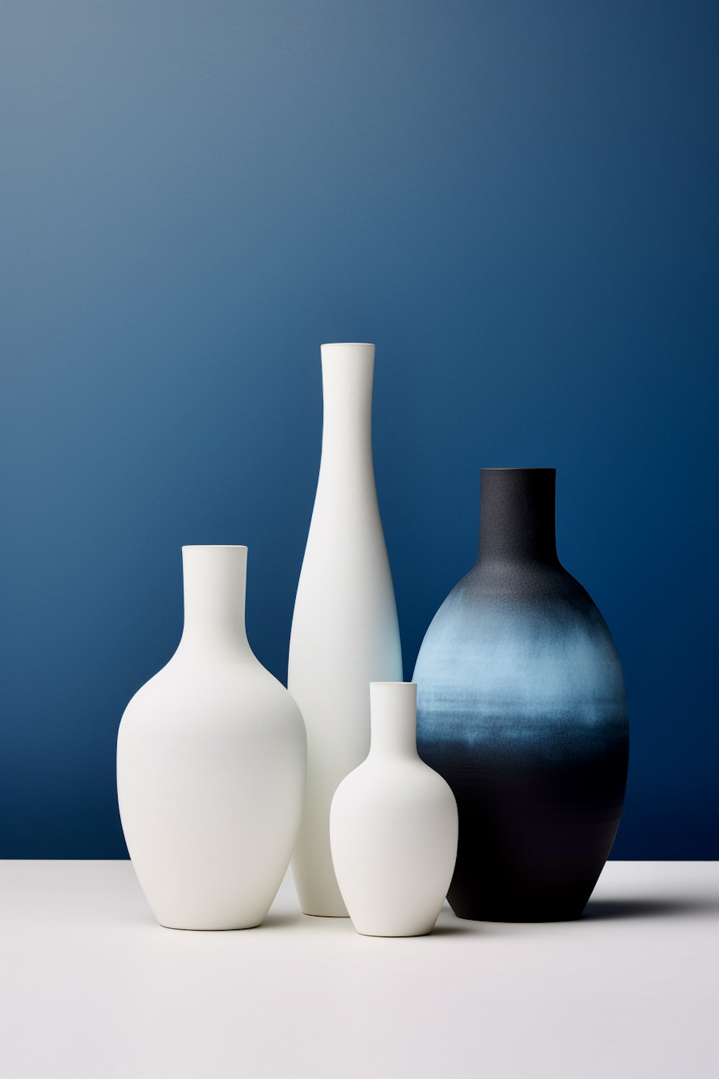vase artisanat blanc bleu décoration méditerranéenne chic