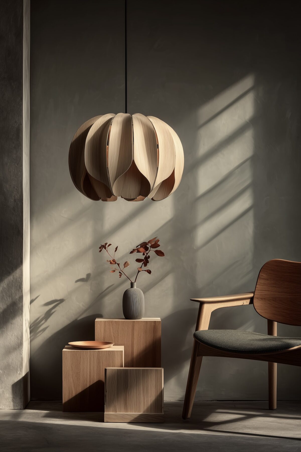 objets déco design contreplaqué suspension volumes