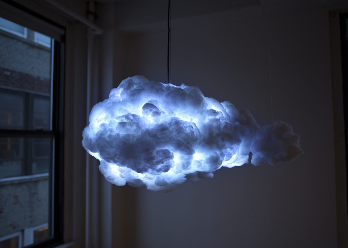 lampe nuage decoration suspension coton