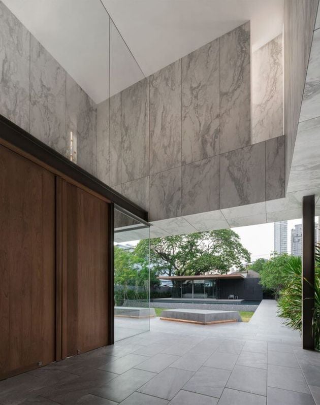 terrasse de maison en marbre tendance marbre