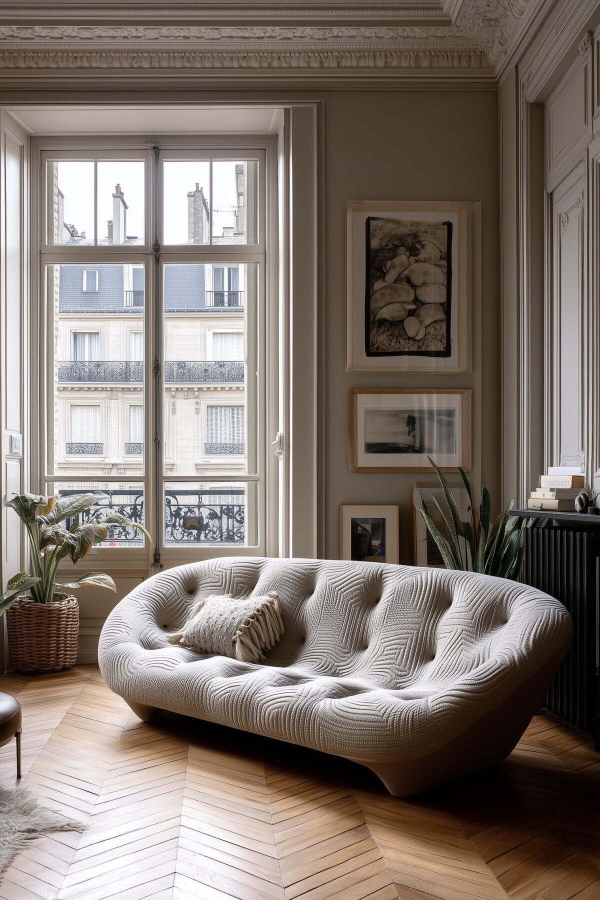 appartement parisien canapé Ligne Roset célèbre