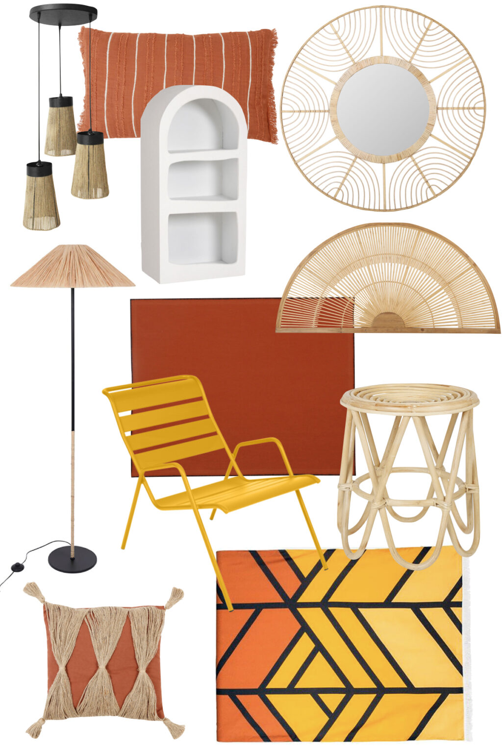 idée déco bohème beige terracotta jaune évasion
