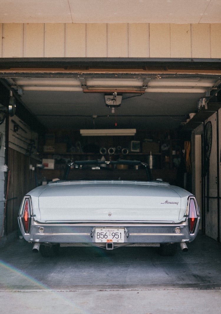 voiture vintage américaine grise collection