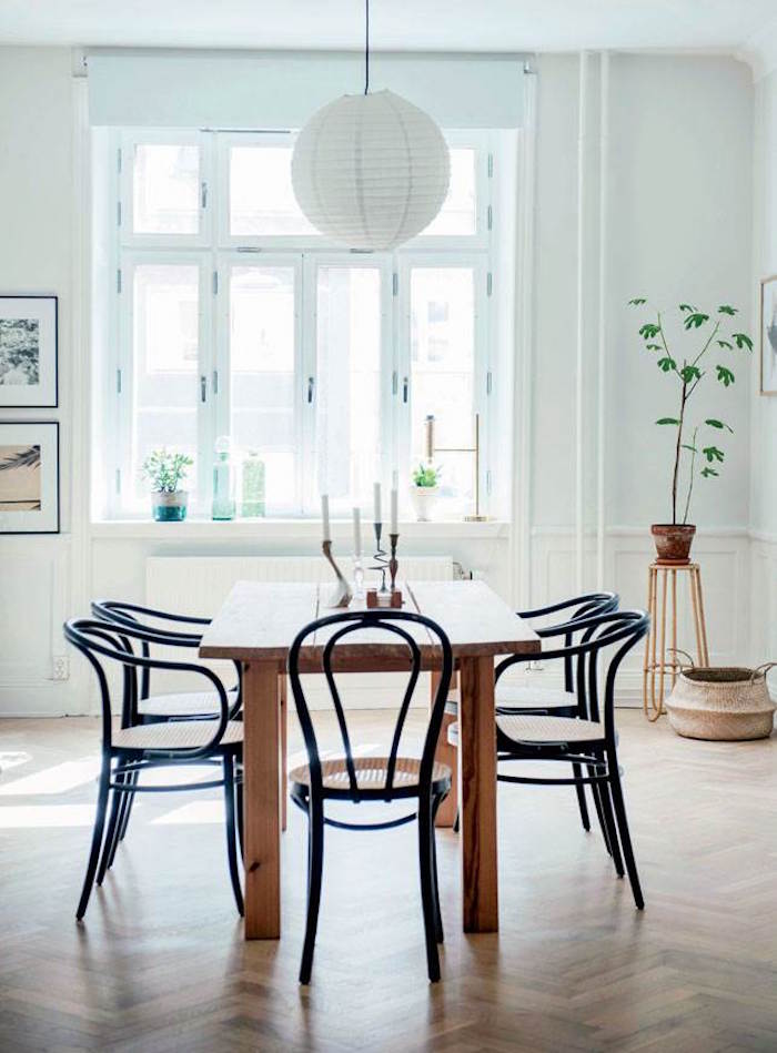 appartement familial suédois salle a manger retro vintage