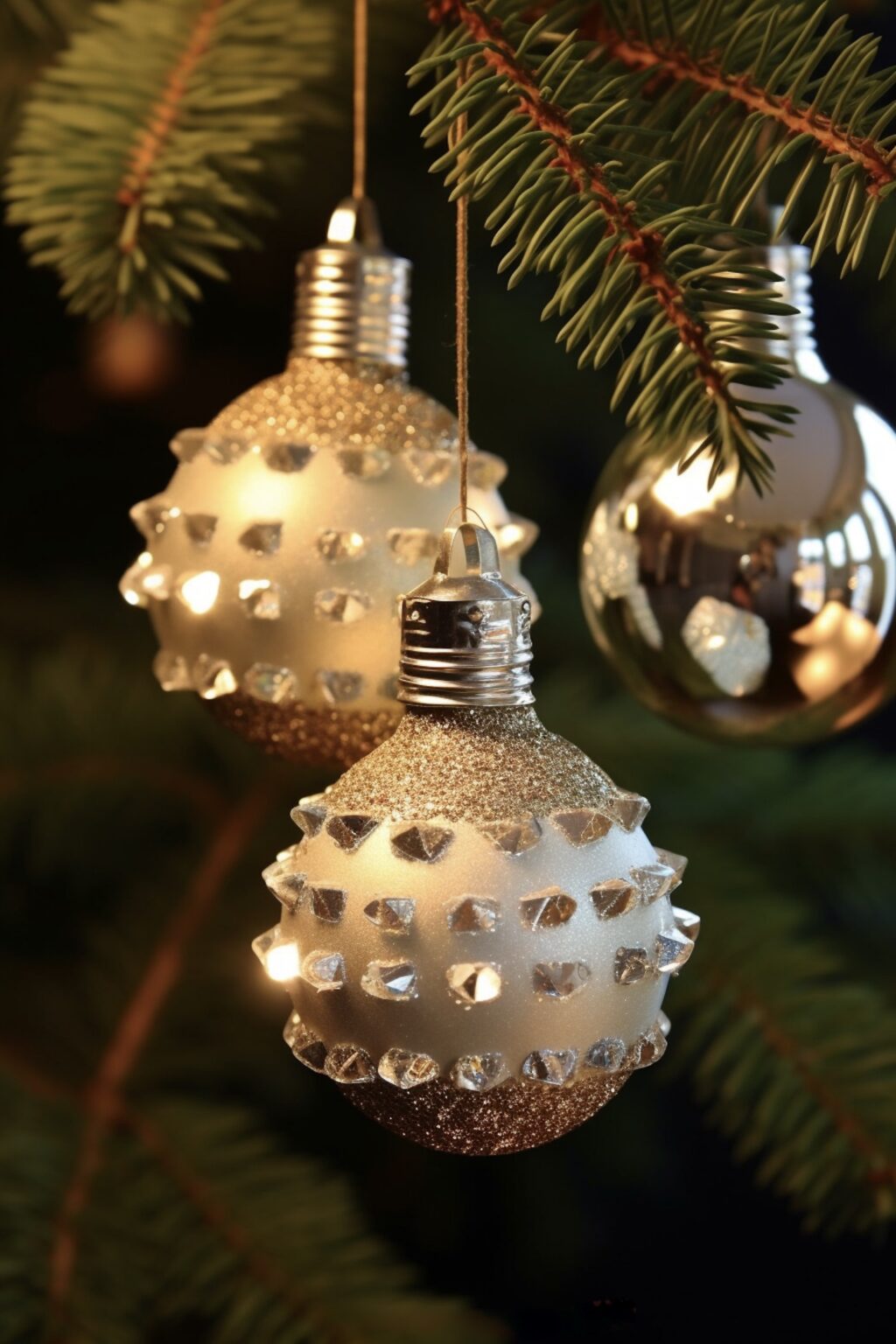 Noël écologique décoration ampoule LED upcycling
