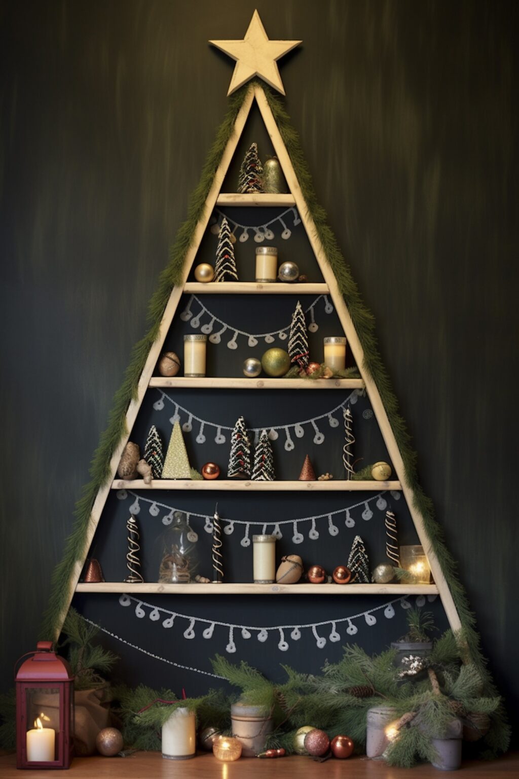 sapin de Noël mural chambre enfant décoration