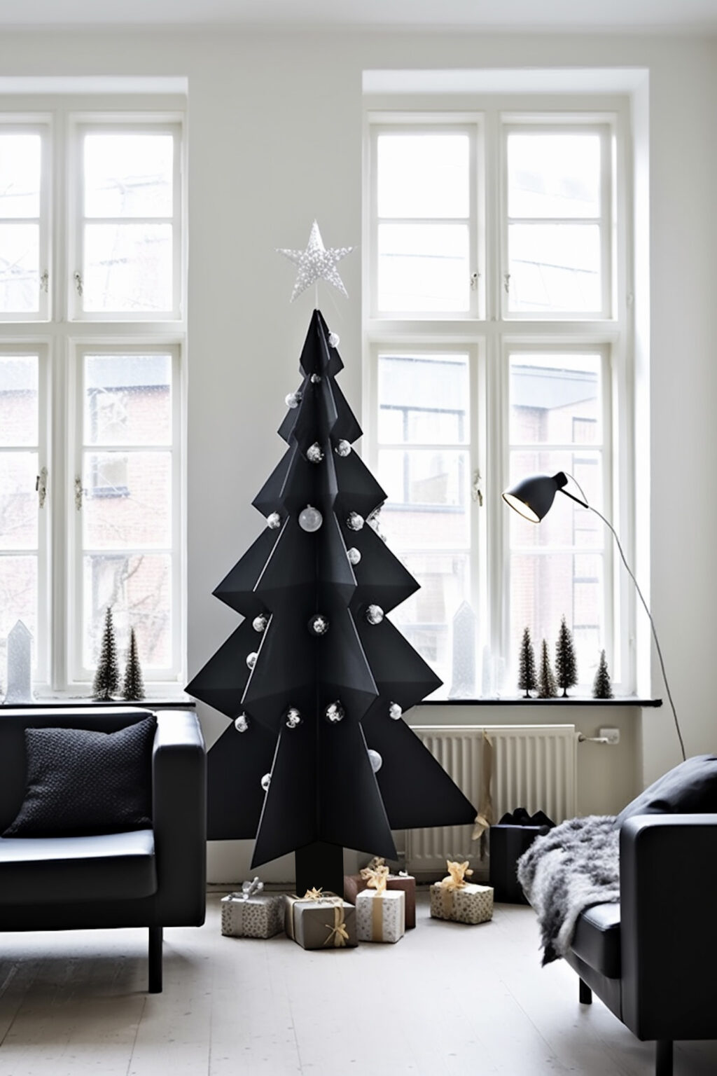 sapin Noël papier géant à faire soi-même