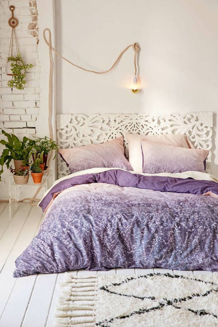 pantone 2018 ultra violet couette boheme decoration interieure chambre