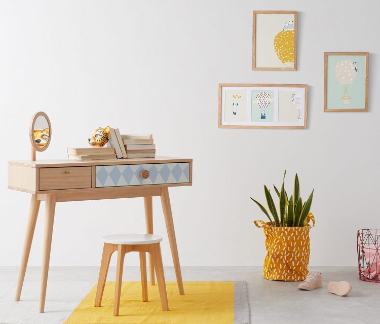 soldes chez made chambre enfant bureau bois scandinave