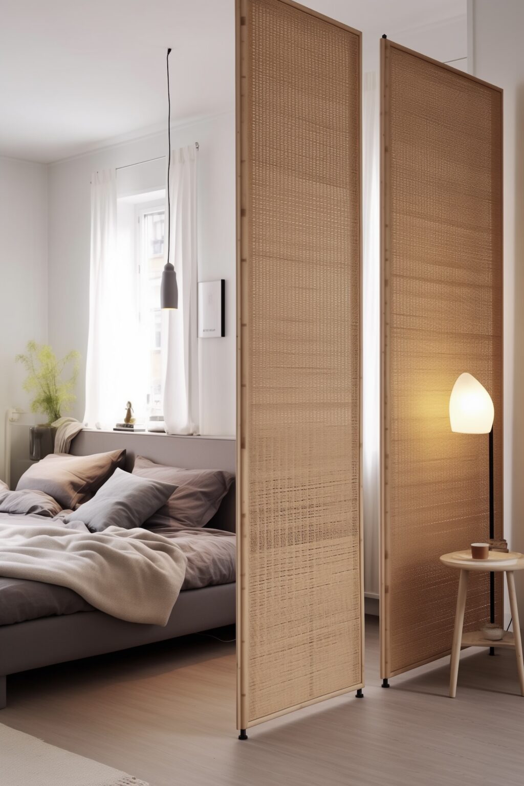 cloison cannage amovible studio chambre salon