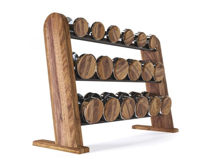 Set NOHRD DumbBells avec rack en bois
