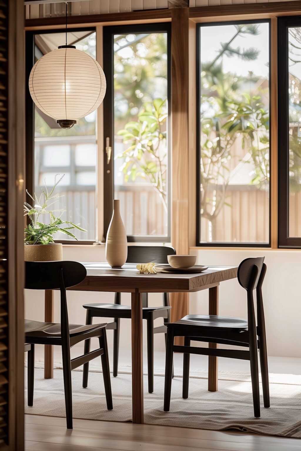 tendance japandi style scandinave japonais salle à manger