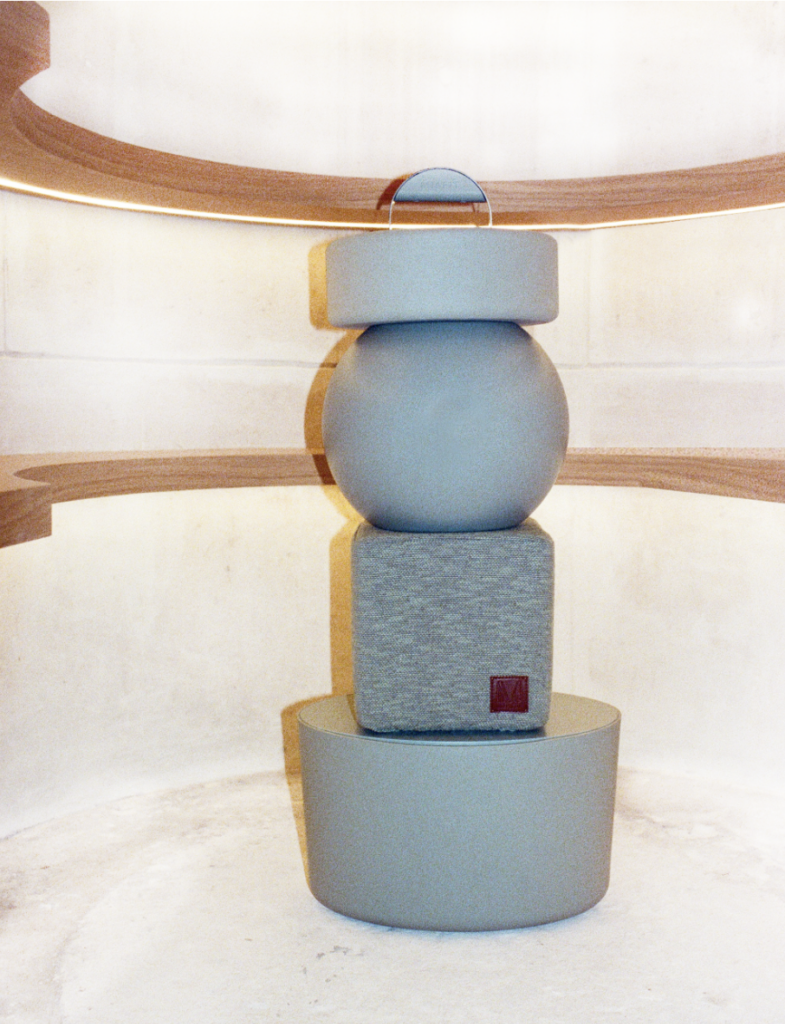 Totem Miafit sauge avec accessoires de fitness et rangement