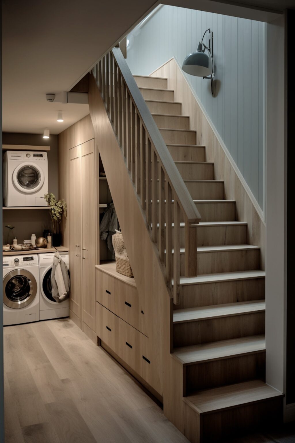 créer espace buanderie lingerie petit pièce couloir