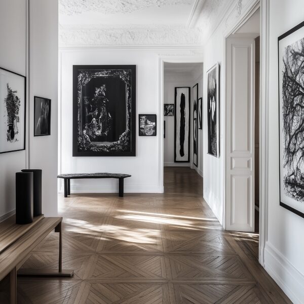 aménager couloir noir blanc - blog déco