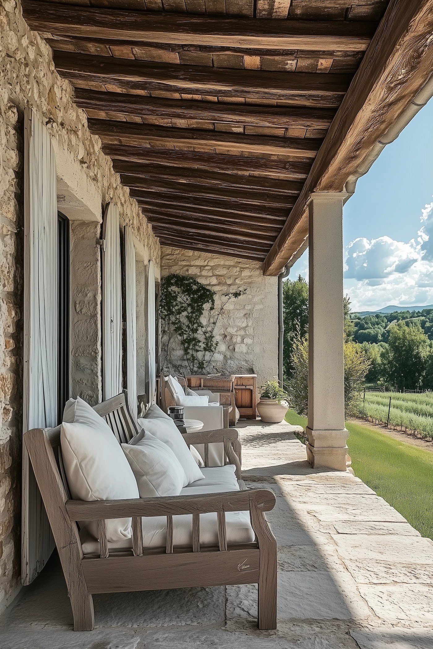 aménagement patio style rustique chic chalet