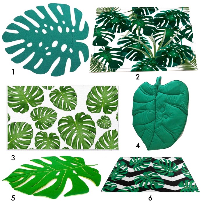 tapis feuille monstera chambre enfant bébé blog déco clem around the corner