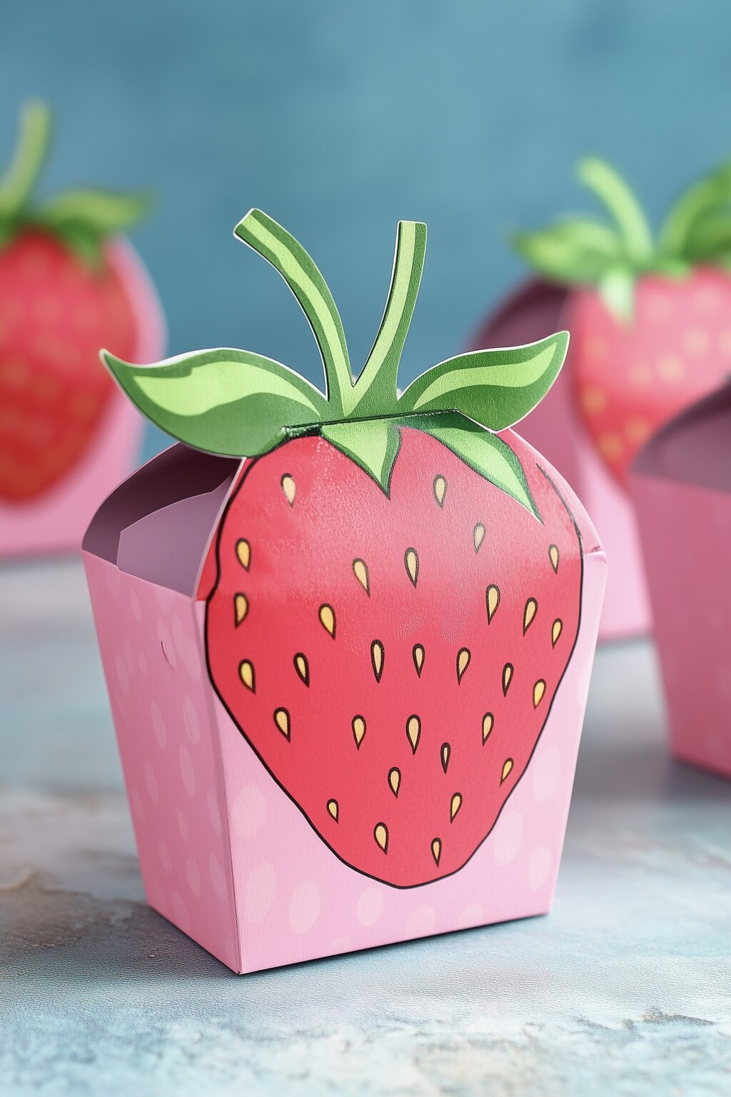 boite dragées bonbon chocolat forme fraise à faire soi-même