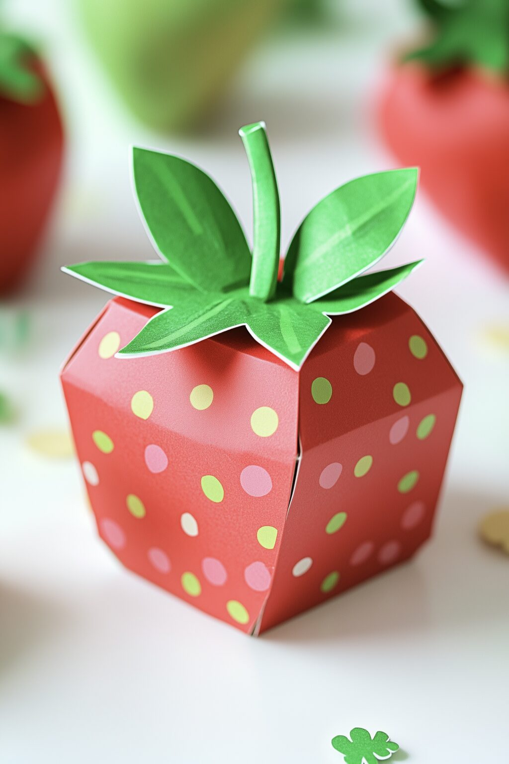 diy déco fraise boîte pliage origami