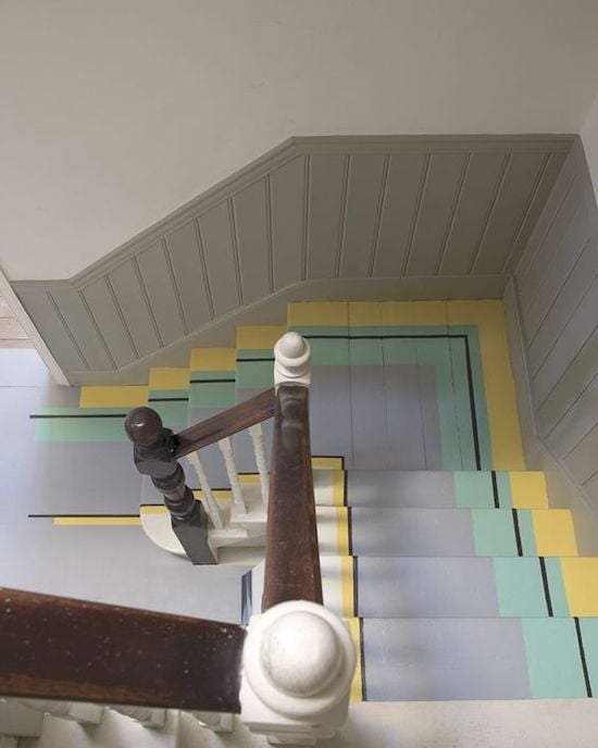 que faire avec du masking tape escaliers couleurs peinture adhésif