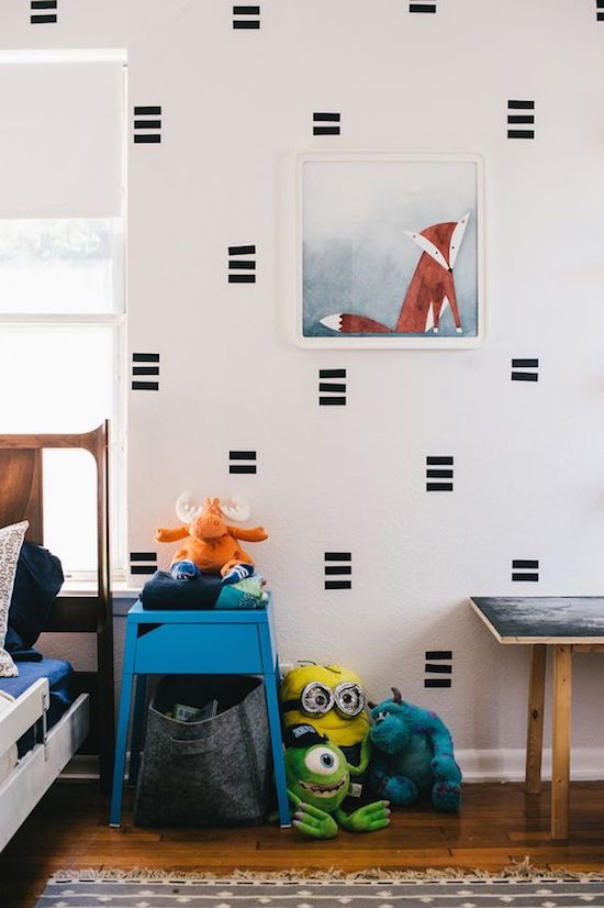 que faire avec du masking tape motif chambre enfant
