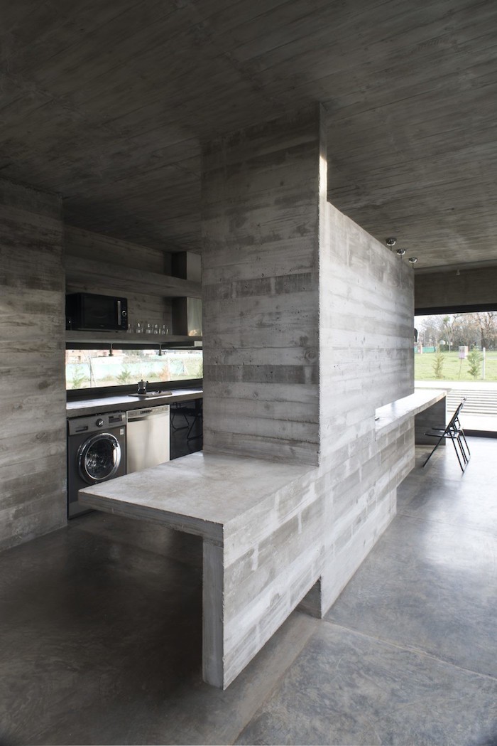 maison sans étage cuisine sobre gris