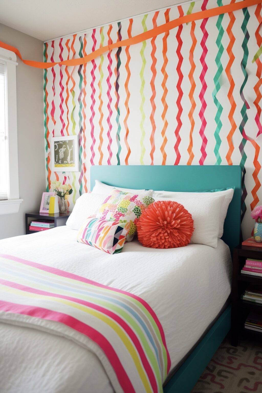 créer effet guirlande tête de lit fluo