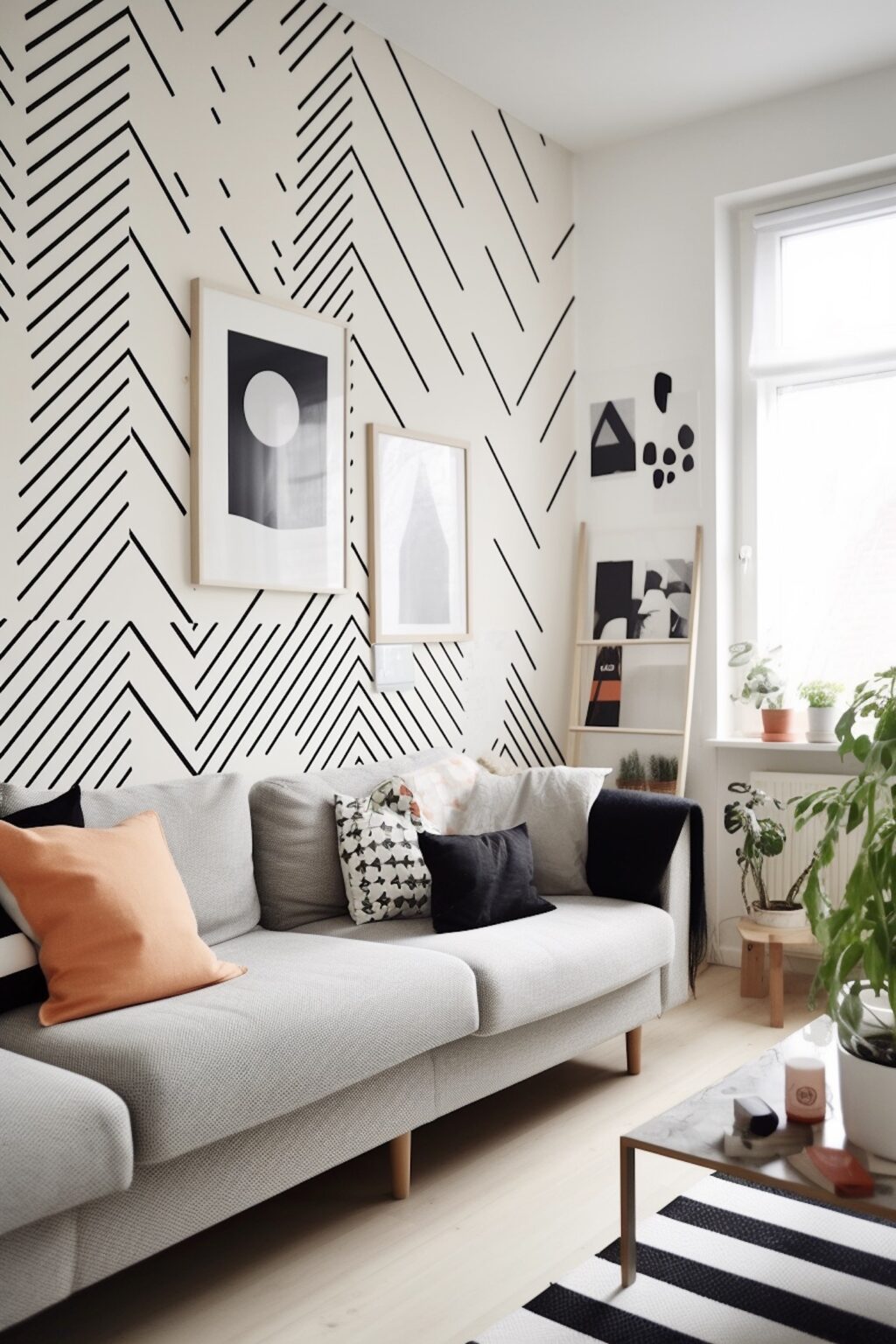 dessin mur graphique noir et blanc à faire soi-mêmedessin mur graphique noir et blanc à faire soi-même