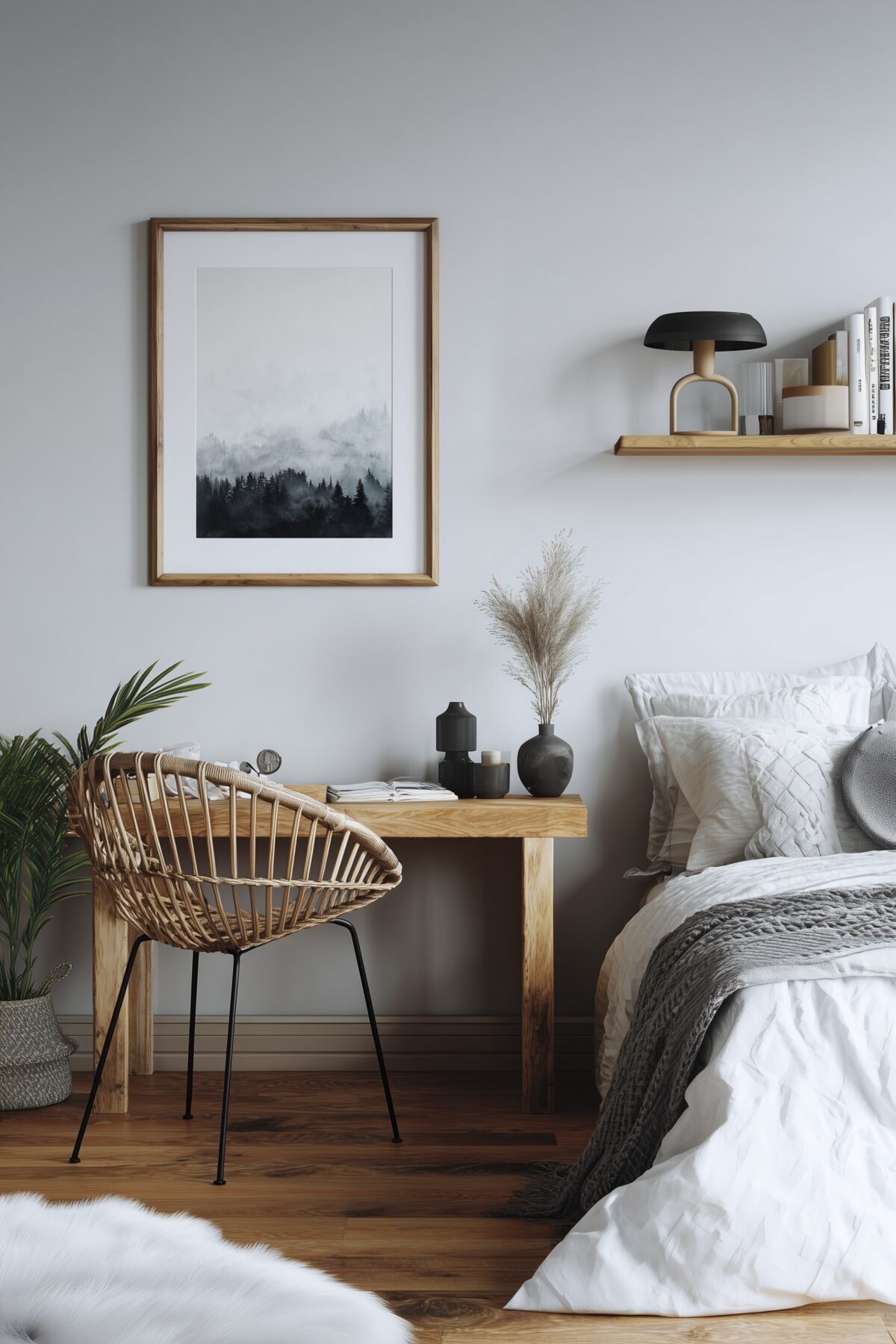 idée déco affiche chambre coin bureau