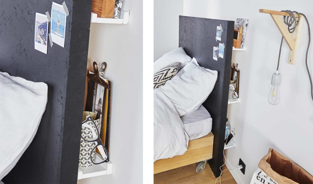 comment fabriquer une tête de lit avec rangement - blog déco - clem around the corner