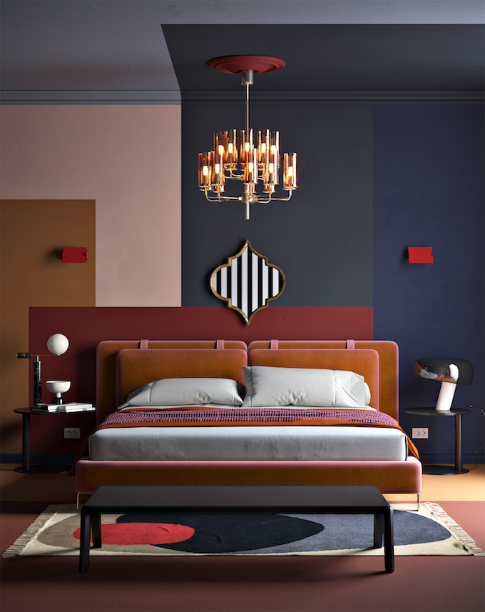 daria zinovatnaya blog déco clemaroundthecorner chambre à coucher lit lampe tapis original design ukraine