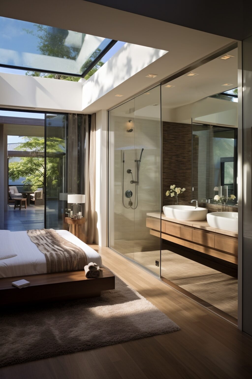 maison plain pied toit verre