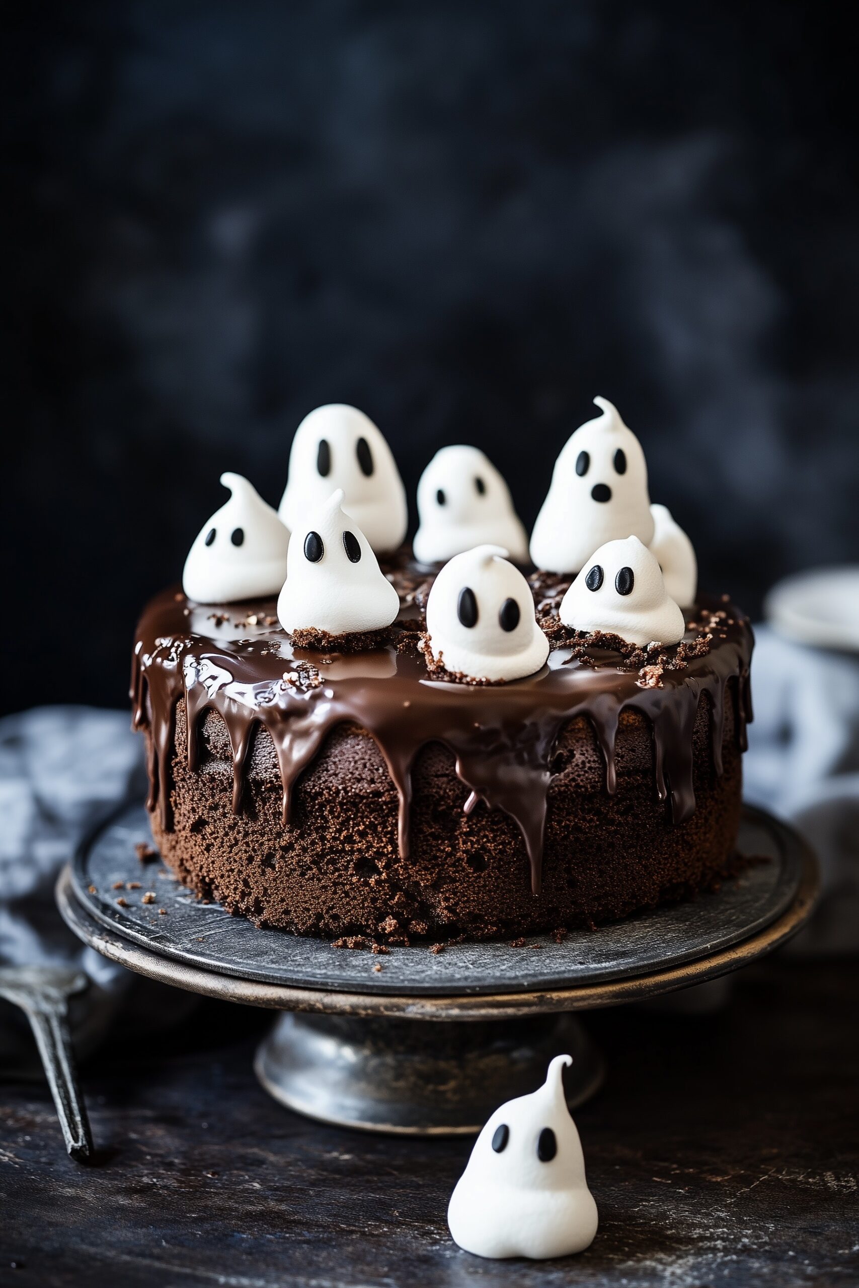 idées recette Halloween gâteau chocolat fantôme