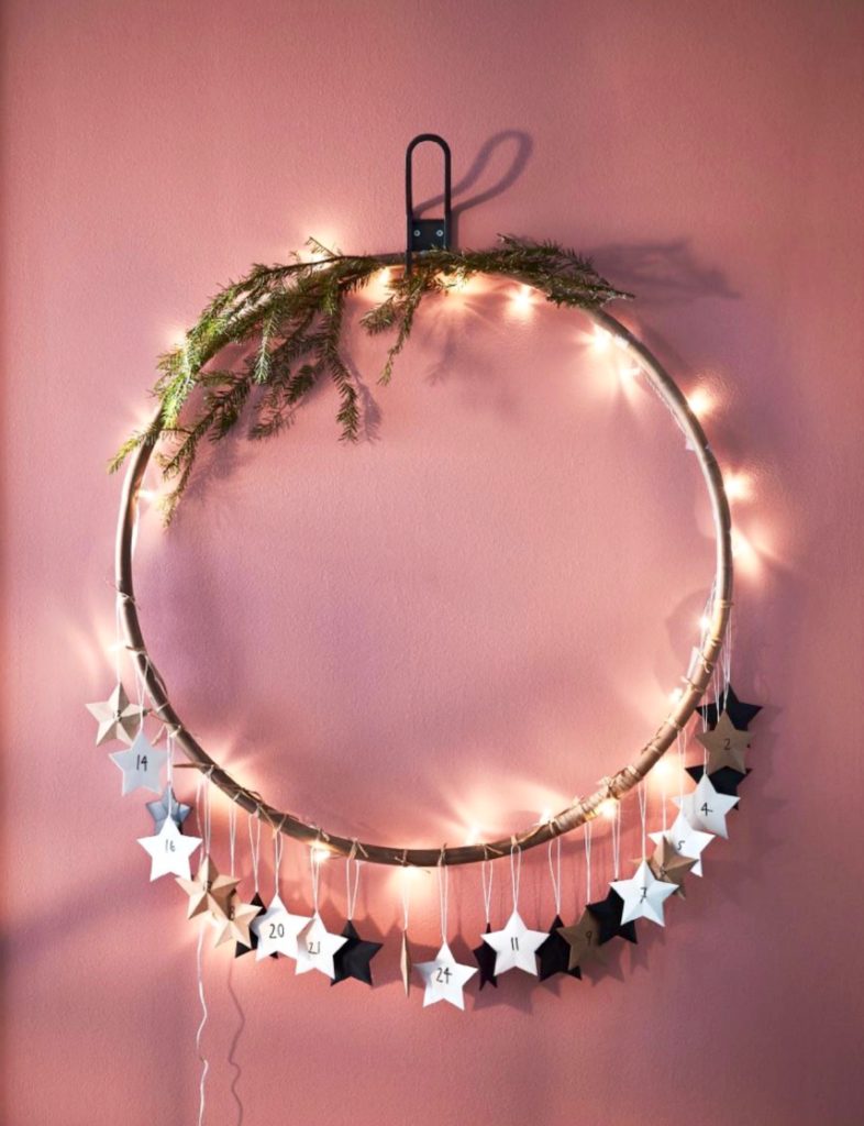 déco décembre sapin toile à suspendre diy facile 24 surprises