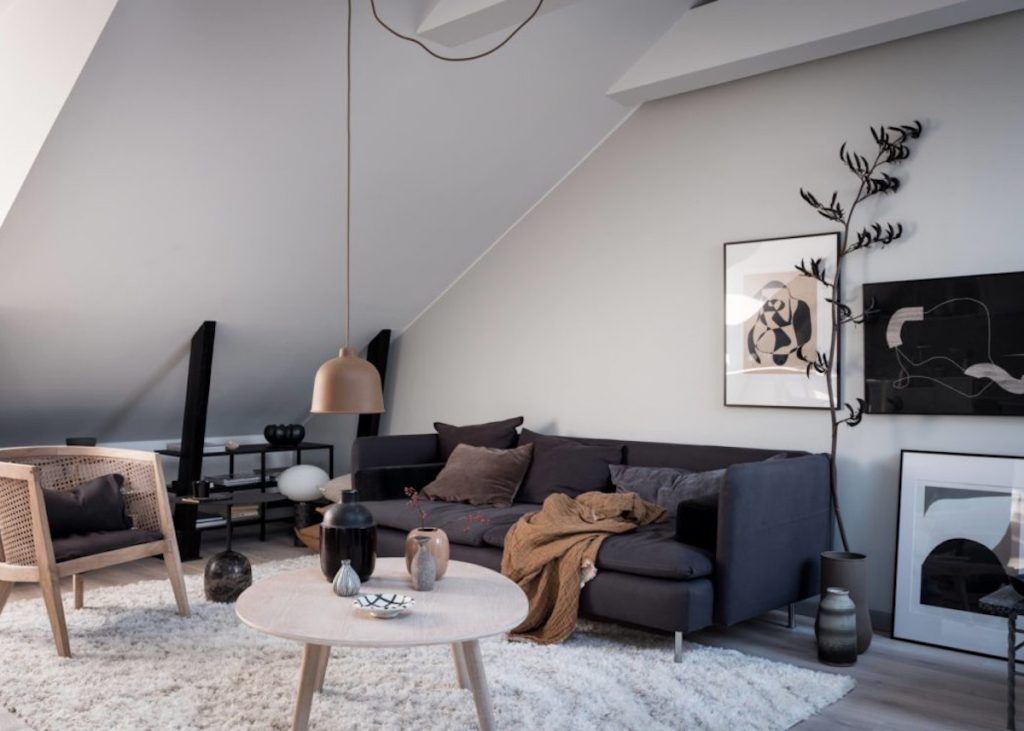 appartement design suédois canapé salon - blog déco - clem around the corner