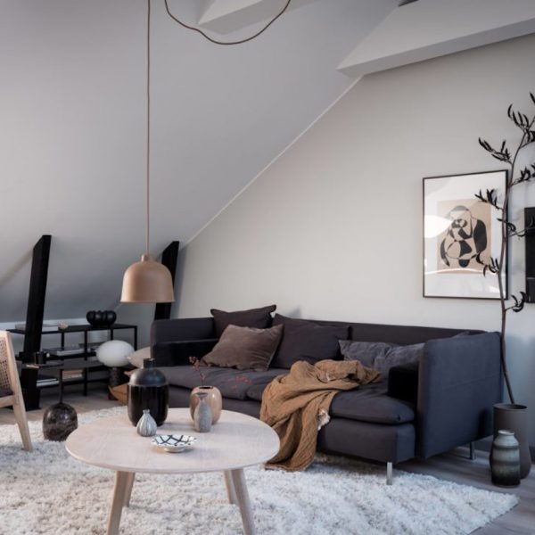 appartement design suédois canapé salon - blog déco - clem around the corner