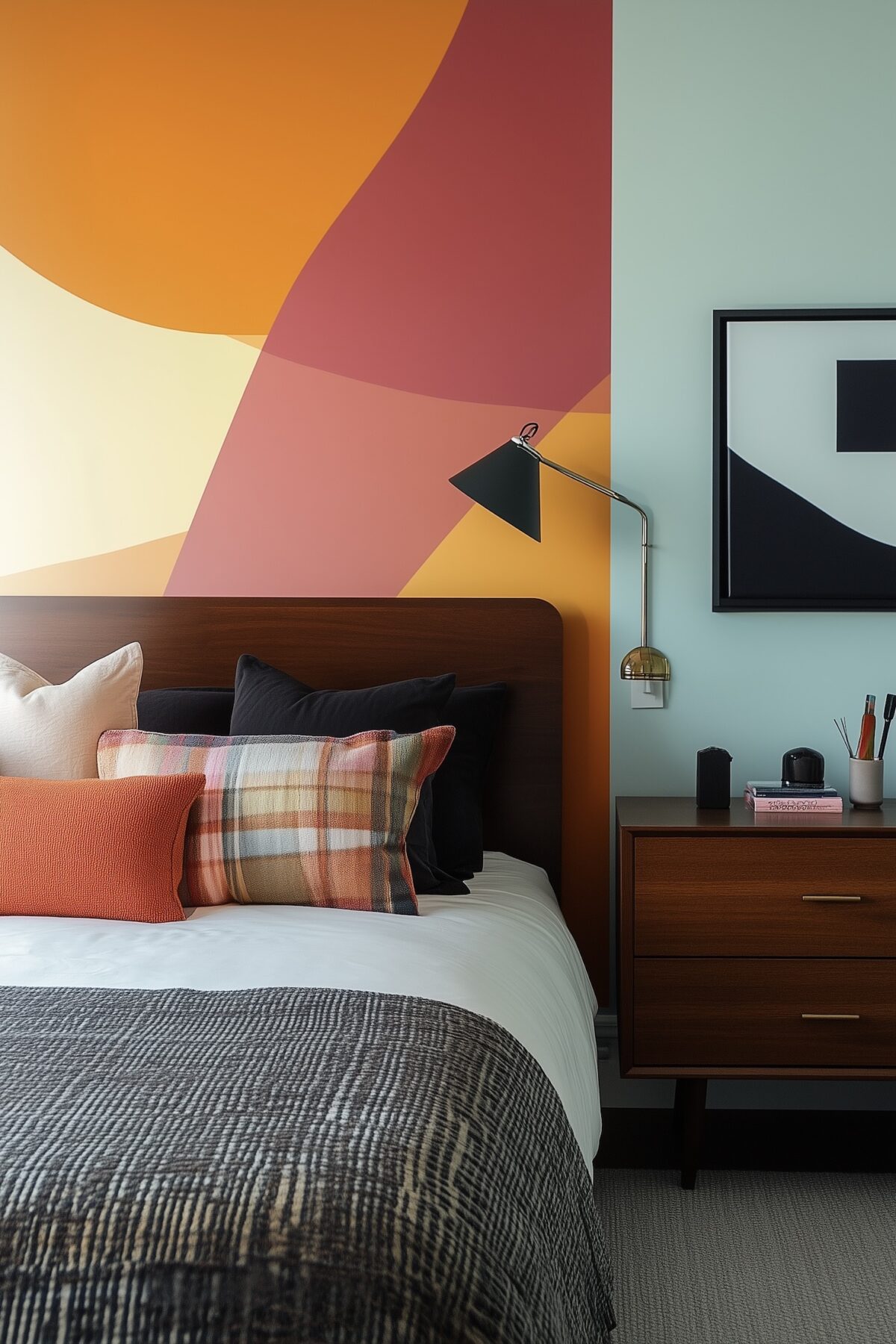 déco graphic motifs mural color bloc