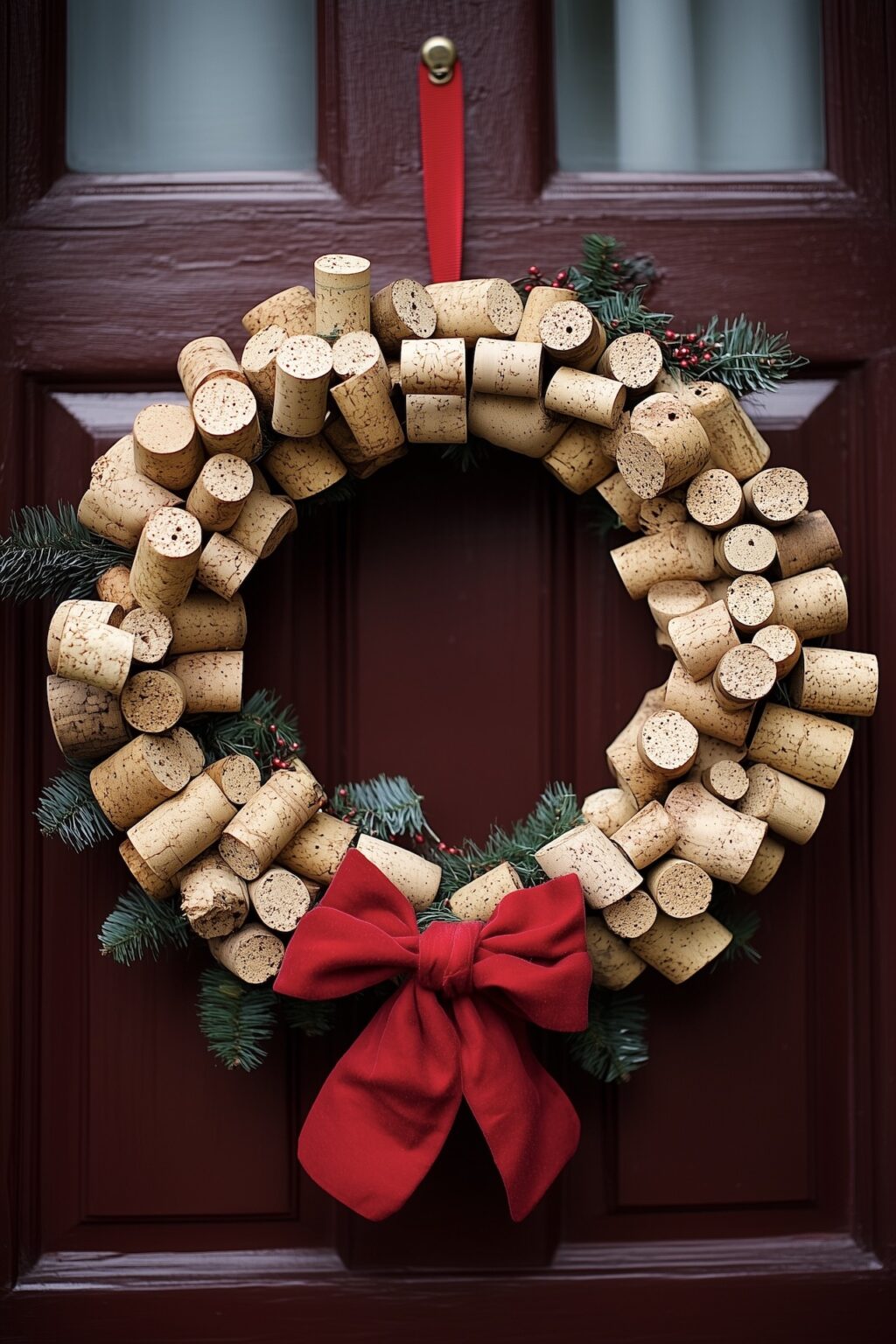 couronne Noël porte bouchons en liège