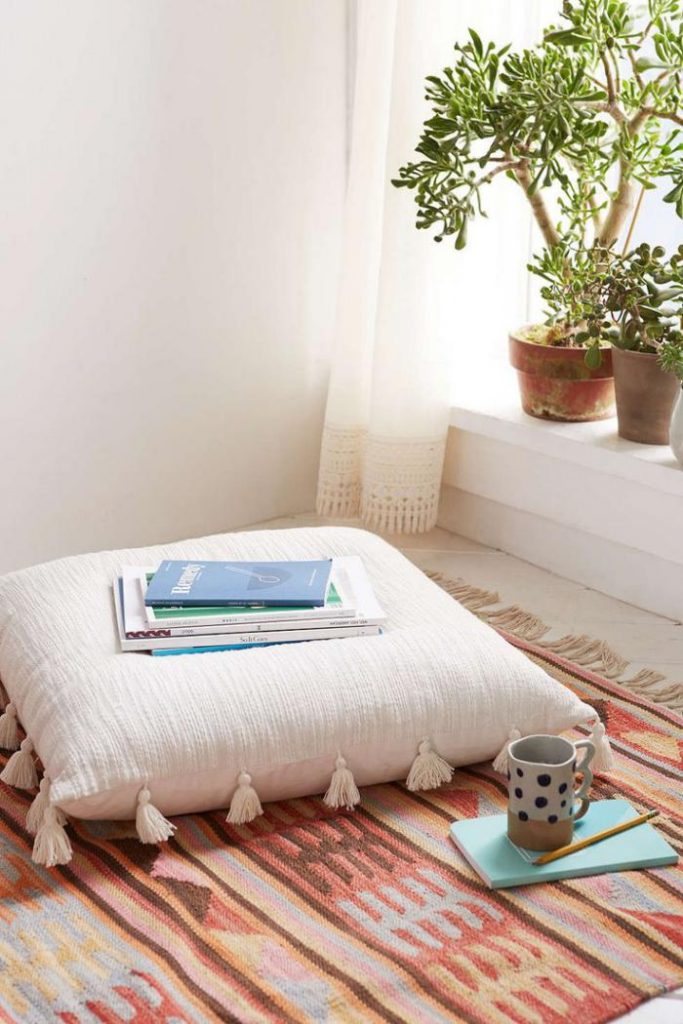 coussin de sol style bohème boho chic - blog deco - clem around the corner