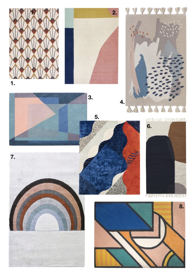 comment fixer un tapis au mur technicolor couleurs graphique - blog déco - clem around the corner