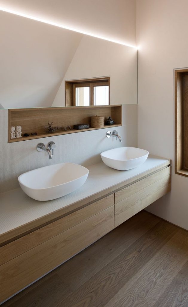 salle de bain ambiance zen minimaliste simple bois blanc installation aménagement blog déco clem around the corner