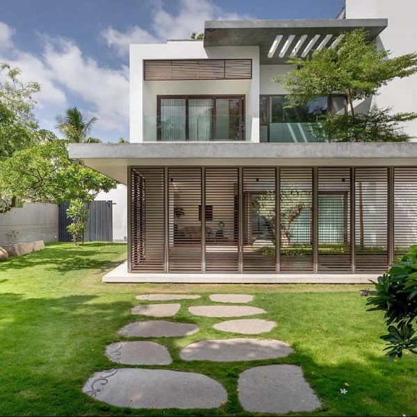 villa tropicale maison design béton verre bois - blog déco - clem around the corner